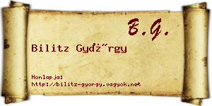 Bilitz György névjegykártya